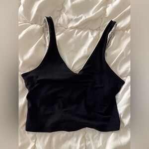 Athleta Black and Cream Women's Tank Top